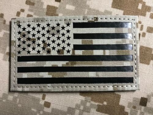 TAG Infrared American Flag Patch Military Uniform Velcro IR USA