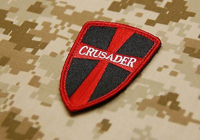 Trooper Clothing Crusaders Cross - Blk/Red PVC Patch