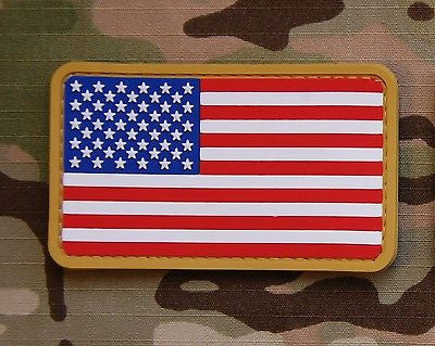 US Flag PVC Morale Patch - Black & White – BritKitUSA