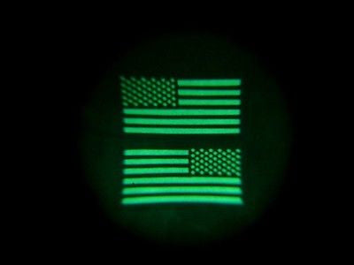 TAG Infrared American Flag Patch Military Uniform Velcro IR USA Flag for  Covert Combat Identification - Olive Drab - LEFT