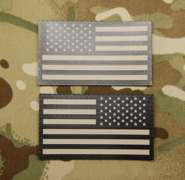 Multicam Black US Flag Embroidered Patch Set – BritKitUSA