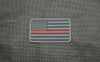 Thin Red Line PVC US Flag Patch - Gray