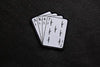 AK47 Playing Cards Woven Morale Patch - Black On White