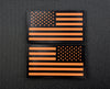 Infrared US Flag Patch Set - Black & Orange / Search & Rescue